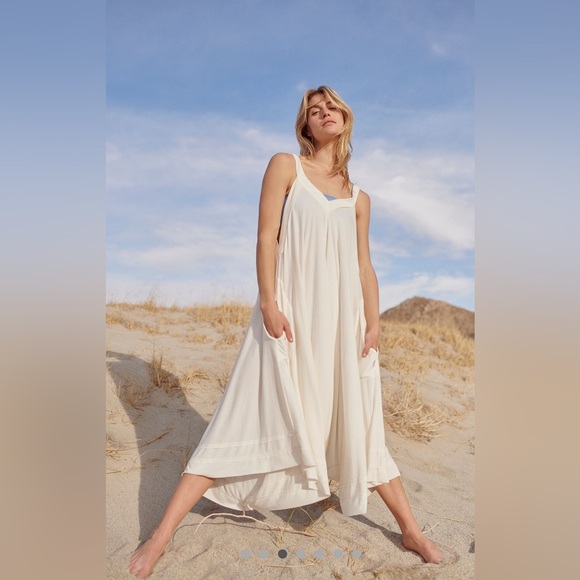 Free People Pants - Free People FP Movement Seven Stars Onesie - Flowy Ivory Cream Jumpsuit